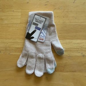 Light pink touchscreen kids gloves